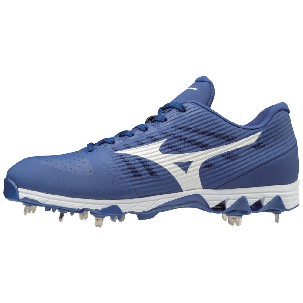 Mens Mizuno 9-Spike Ambition Low Metal Baseball Cleats Royal/White Philippines (HJQWUP682)